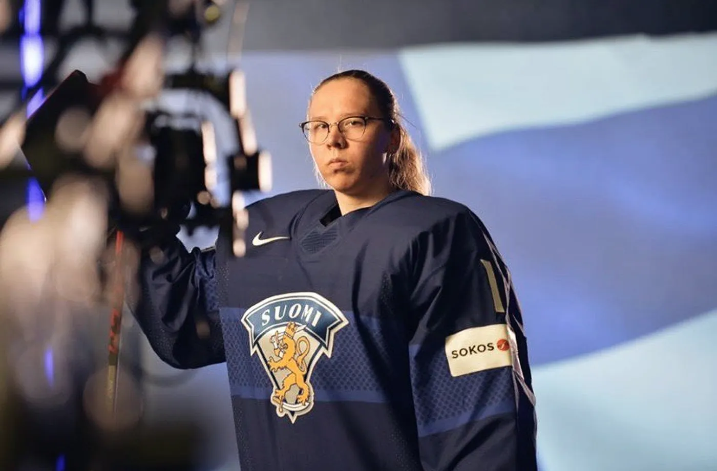 Sanni Ahola in the Finland national team jersey